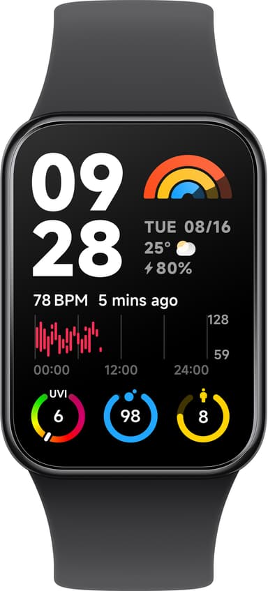 Xiaomi Smart Band 8 Pro aktivitetsmåler (sort)