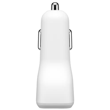 Sandstrøm 4.8A dual USB port biloplader (Hvid)