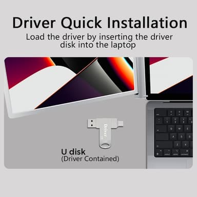 NÖRDIC Dual Portable 13,3"" skærme med teleskopstativ til bærbar 13""-17"", FHD 1080P, Mac/Windows, USB-C og USB-A-forbindelse