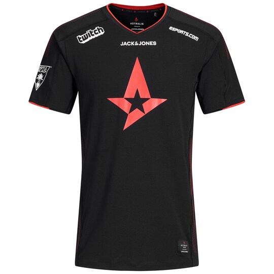 Astralis officiel spillertrøje 2019 sort/rød (XL)