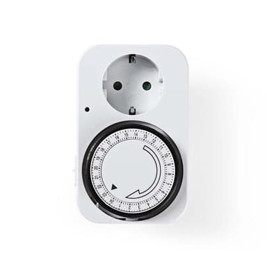 Timer | Analogue | Indendørs | 230 V AC | Strømkabel side B: Stikprop med sidebens jord / Type F (CEE 7/7) | 3500 W | Skiftecyklus: 15 min | IP20