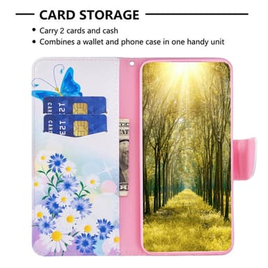 Til Samsung Galaxy S24 tegnebogstativetui mønstertelefoncover