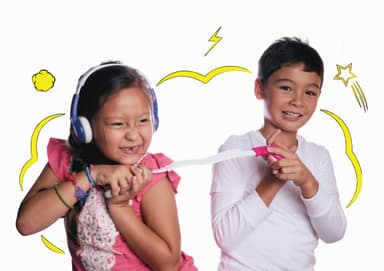 BuddyPhones Discover on-ear hovedtelefoner (blå)