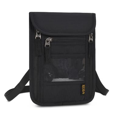 Cross-body pastaske Multifunktionel RFID-beskyttelse Sort