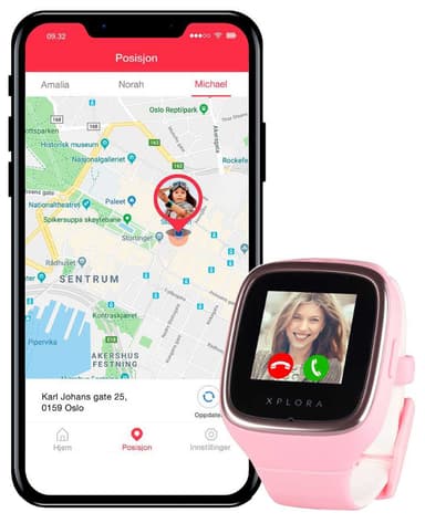Xplora 3S telefonur, smartwatch til børn (pink)