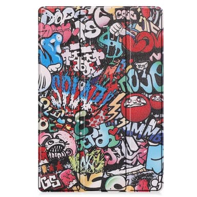 Trifoldet stativ Smart Taske til Samsung Galaxy Tab S7 Plus/S8+ - Graffiti