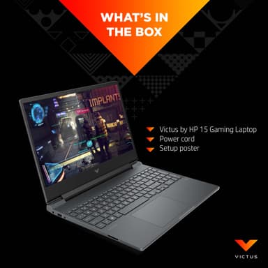 HP Victus 15 R5-5/8/512/RTX3050Ti/144Hz bærbar gaming computer