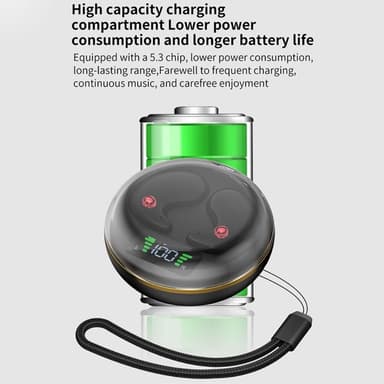 Sleep-hovedtelefoner Bluetooth I øret til at sove med - Sort