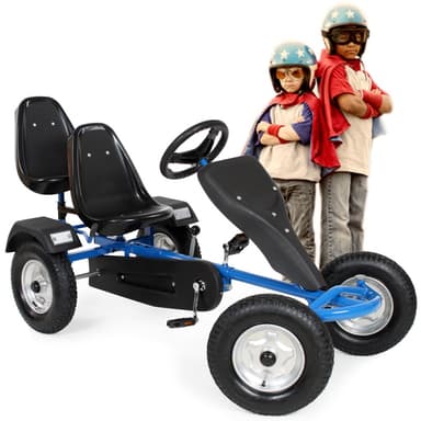 Go-kart 2 siddepladser - blå