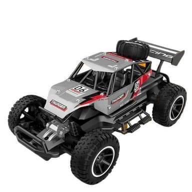 Radiostyrd bil Thunder 1:20 2.4 GHz med metalldetaljer och gummidäck, Svart/Silver