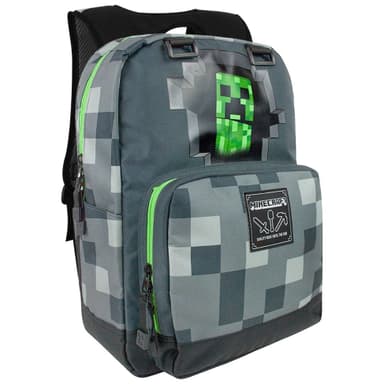 Minecraft Creepy Creeper rygsæk (grå)