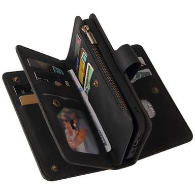 SKALO Xiaomi Redmi 13C 4G Big Wallet 17-RUM Pungetui - Sort