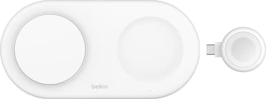 Belkin BoostCharge Pro 3i1 Magnetic Qi2 trådløs oplader (hvid)