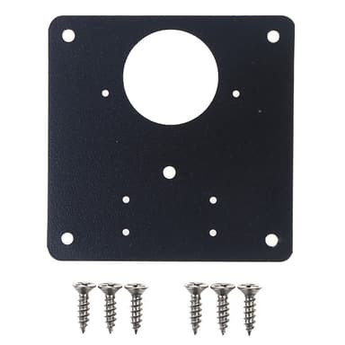 Reparationsplade til møbelhængsler 9x9 cm rustfrit stål 10-pak Sort