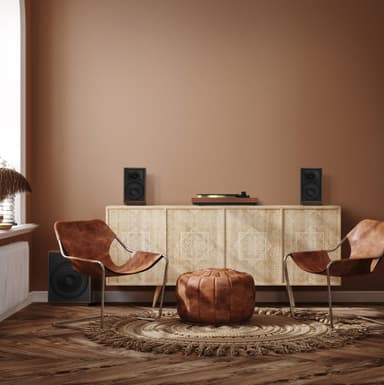 Klipsch ProMedia Heritage 2.1 højttalersystem (valnød)