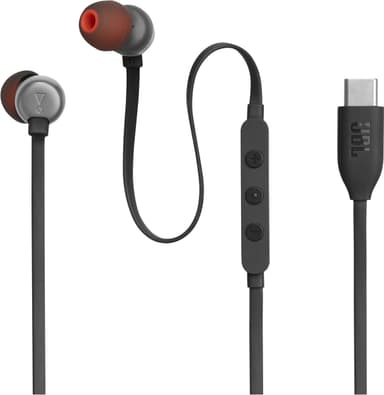 JBL Tune 310 USB C in-ear høretelefoner (sort)