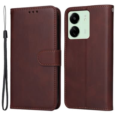 SKALO Xiaomi Redmi 13C 4G PU-læder Pungetui - Brun