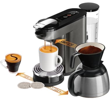 Senseo Switch 3in1 Kaffemaskine Premium (titanium)