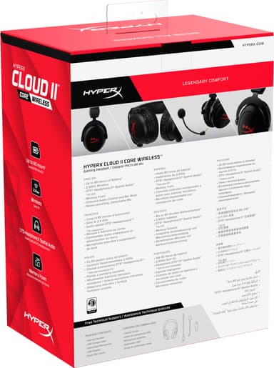 HyperX Cloud II Core gaming høretelefoner (sort)