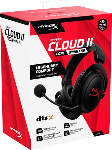 HyperX Cloud II Core gaming høretelefoner (sort)
