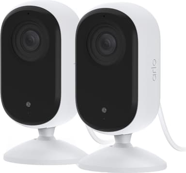 Arlo Essential 2K Indendørs sikkerhedskamera (2-pakke)