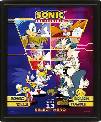 Pan Vision Pindsvinet Sonic 3D-plakat (Fighter)