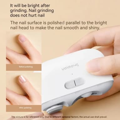 XIAOMI Elektrisk negleklipper 2-hastigheds poleringstrimmer