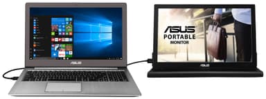 Asus MB169B+ 15,6" bærbar skærm (sort/sølv)