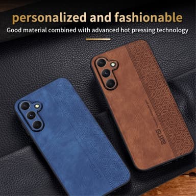 SKALO Samsung A15 4G AZNS PU læder Cover - Sort