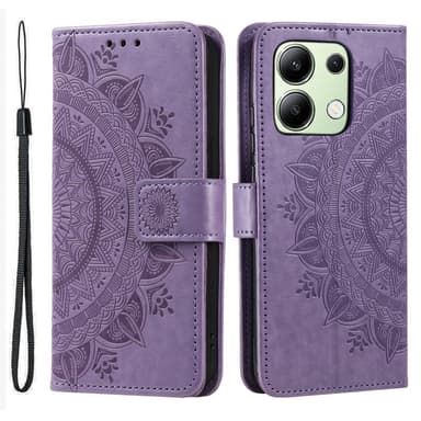 SKALO Xiaomi Redmi Note 13 4G Mandala Flip Cover - Lilla