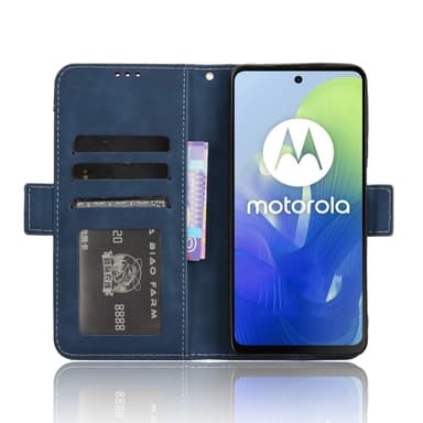 SKALO Motorola Moto G04 6-RUM Pungetaske - Blå