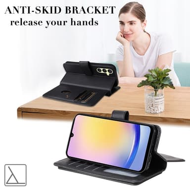 SKALO Samsung A25 5G 10-RUM Flip Cover - Sort