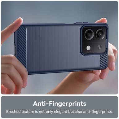 SKALO Xiaomi Redmi Note 13 5G Armor Carbon Stødsikker TPU-cover - Blå