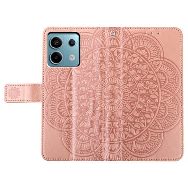 SKALO Xiaomi Redmi Note 13 Pro 5G Mandala Flip Cover - Rosa guld