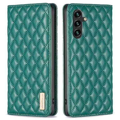 SKALO Samsung A15 4G BINFEN COLOR Big Wallet Quilted Flip Cover - Grøn