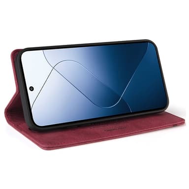 SKALO Xiaomi 14 5G GQ.UTROBE Pungetui i PU-læder - Rød