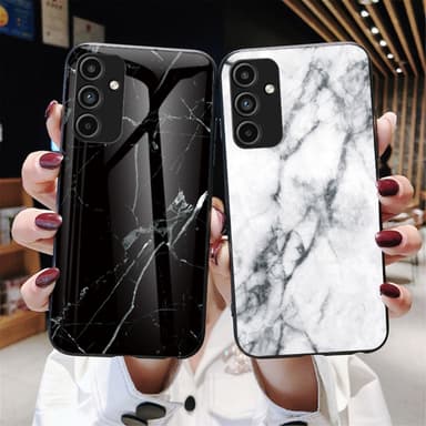 SKALO Samsung A15 4G Marmor hærdet glas TPU Cover - #2