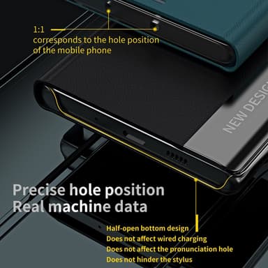 SKALO Xiaomi Redmi Note 13 Pro 5G Ultraslim PU læderetui - Sort