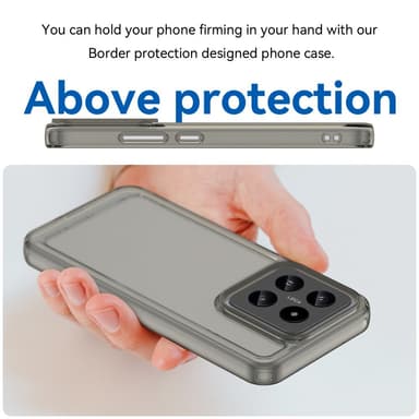 SKALO Xiaomi 14 5G Transparent TPU Metal Buttons Cover - Grå