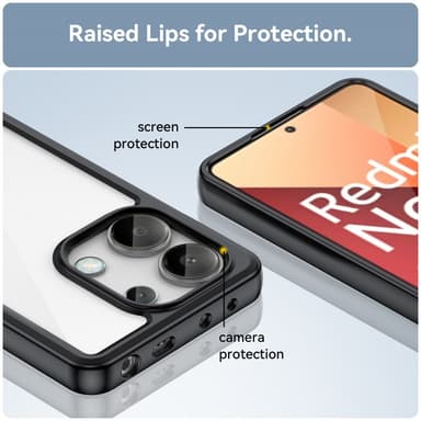 SKALO Xiaomi Redmi Note 13 4G Farve Bumper Cover - Sort