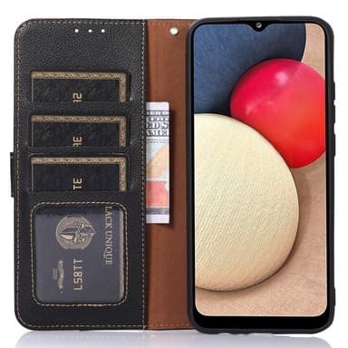 SKALO Asus ROG Phone 8 5G KHAZNEH Litchi Pungetui i PU-læder - Sort