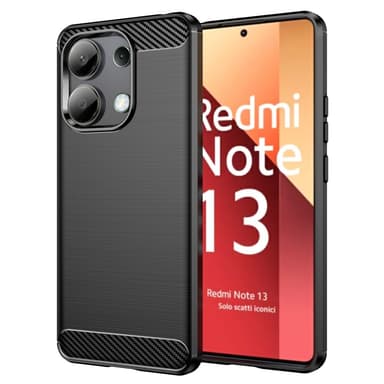 SKALO Xiaomi Redmi Note 13 4G Armor Carbon Stødsikker TPU-cover - Sort