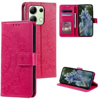 SKALO Xiaomi Redmi Note 13 4G Mandala Flip Cover - Cerise