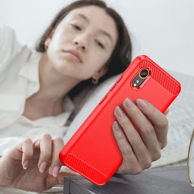SKALO Samsung Xcover 7 Armor Carbon Stødsikker TPU-cover - Rød