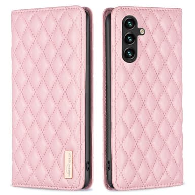 SKALO Samsung A15 4G BINFEN COLOR Big Wallet Quilted Flip Cover - Pink