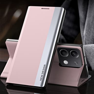 SKALO Xiaomi Redmi Note 13 Pro 5G Ultraslim PU læderetui - Pink