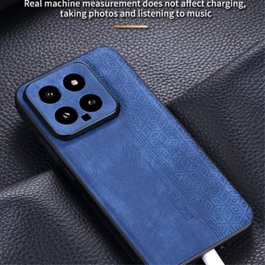 SKALO Xiaomi 14 5G AZNS PU læder Cover - Brun