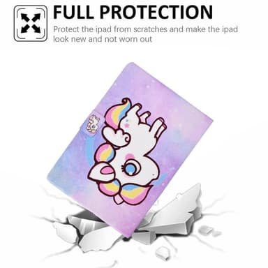 Til iPad 10.9 (2022) Tabletetui Cover Foldbart stativ - Farverig pony