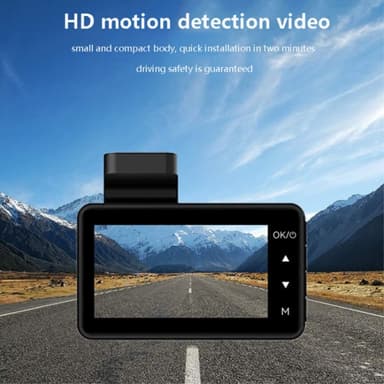 3-tommer bil instrumentbræt kamera 1080P Full HD optagelse