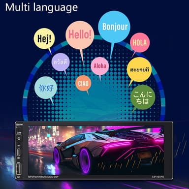 6,9"" IPS-skærm Trådløs Car Play Car Stereo Bluetooth MP5-afspiller
